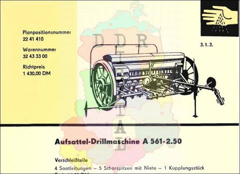 Aufsattel-Drillmaschine A 561-2.50