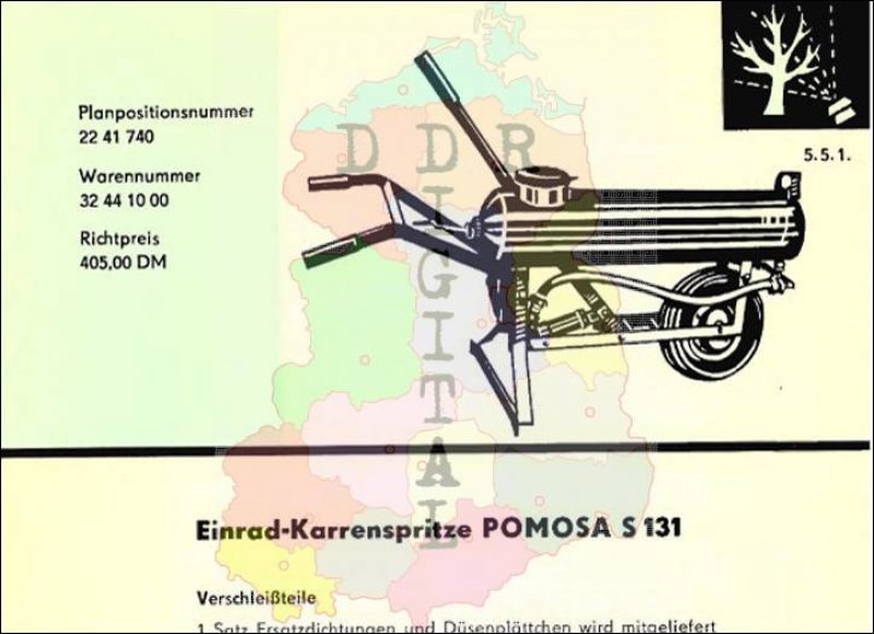 Einrad-Karrenspritze POMOSA S 131
