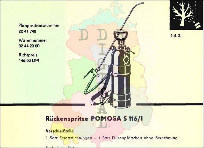 Rückenspritze POMOSA S 116/1