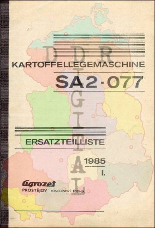 Ersatzteilliste Kartoffellegemaschine SA2-077