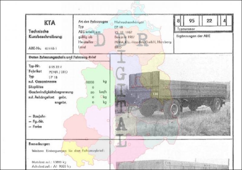 Mehrachsanhänger EP 18