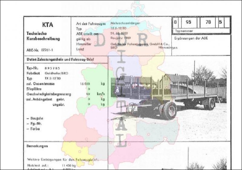 Mehrachsanhänger TX 2-12/80