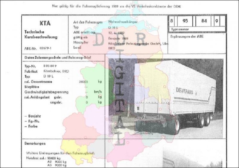 Mehrachsanhänger D 19 L