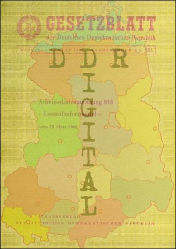 Arbeitsschutzanordnung 918 - Lastaufnahmemittel