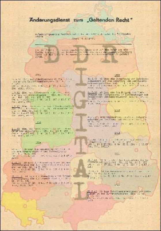 Änderungsdienst zum "Geltenden Recht"