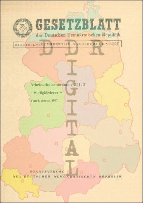 Arbeitsschutzanordnung 551/2 - Stetigförderer -