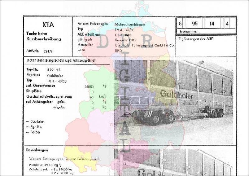 Mehrachsanhänger TA 4 - 40/60