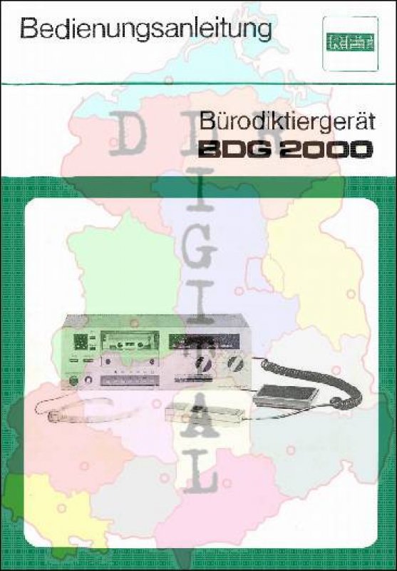 Bedienungsanleitung Bürodiktiergerät BDG 2000