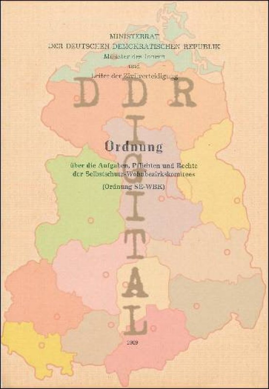 Ordnung über die Aufgaben, Pflichten und Rechte der Selbstschutz-Wohnbezirkskomitees (Ordnung SE-WBK)
