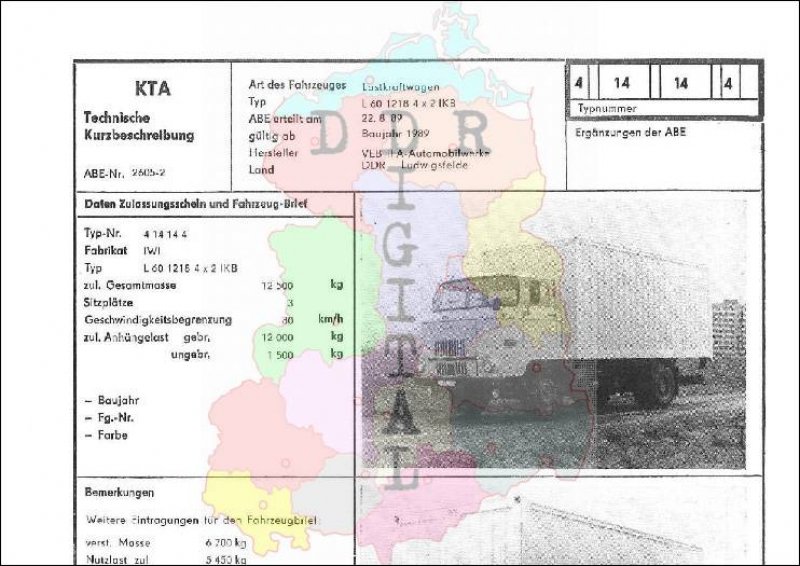 Lastkraftwagen L 60 1218 4 x 2 IKB
