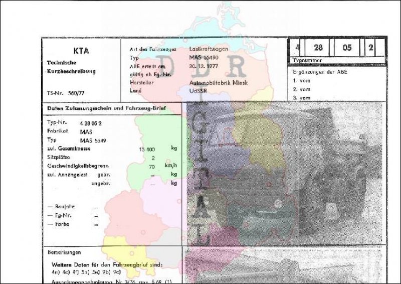 Lastkraftwagen MAS 55490