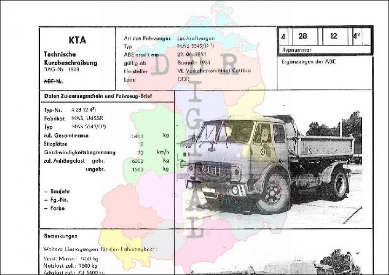 Lastkraftwagen MAS 5549/D