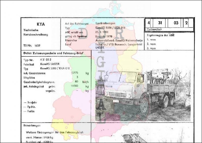 Lastkraftwagen KamAS 5320 / KKA 010