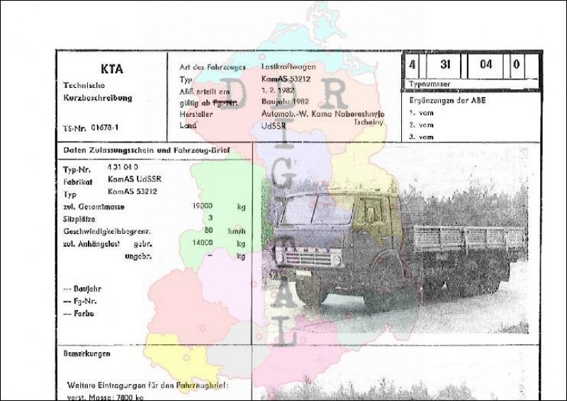 Lastkraftwagen KamAS 53212