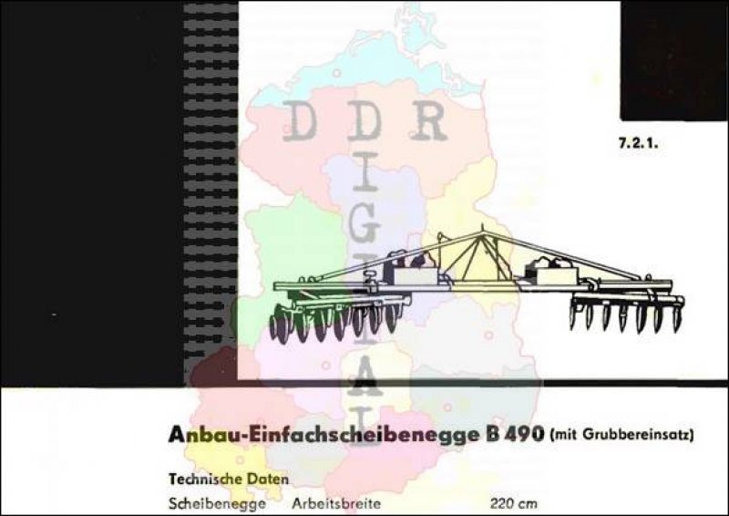 Anbau-Einfachscheibenegge B 490