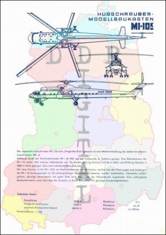 Hubschrauber Modellbaukasten MI 10K