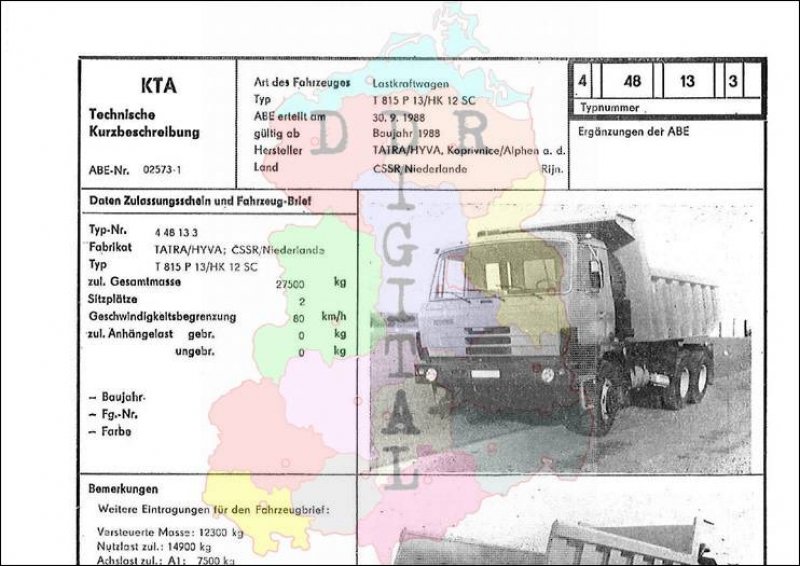 Lastkraftwagen T 815 P 13/HK 12SC