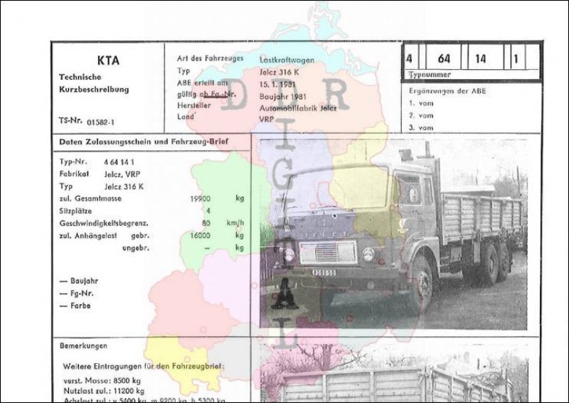 Lastkraftwagen Jelcz 316 K