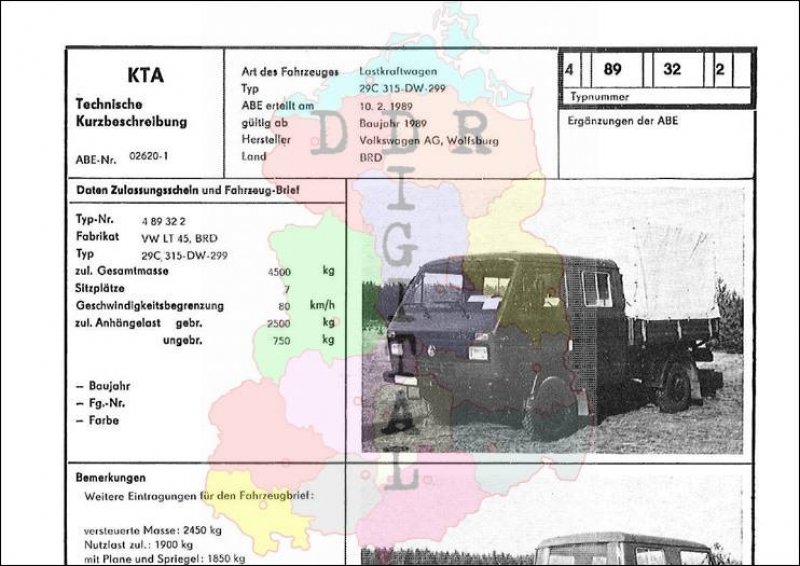 Lastkraftwagen 29C 315-DW-299