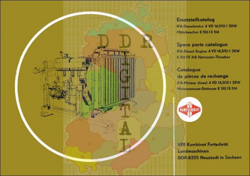 IFA-Dieselmotor 4 VD 14,5/12-1 SRW Mähdrescher E 512 / E 514