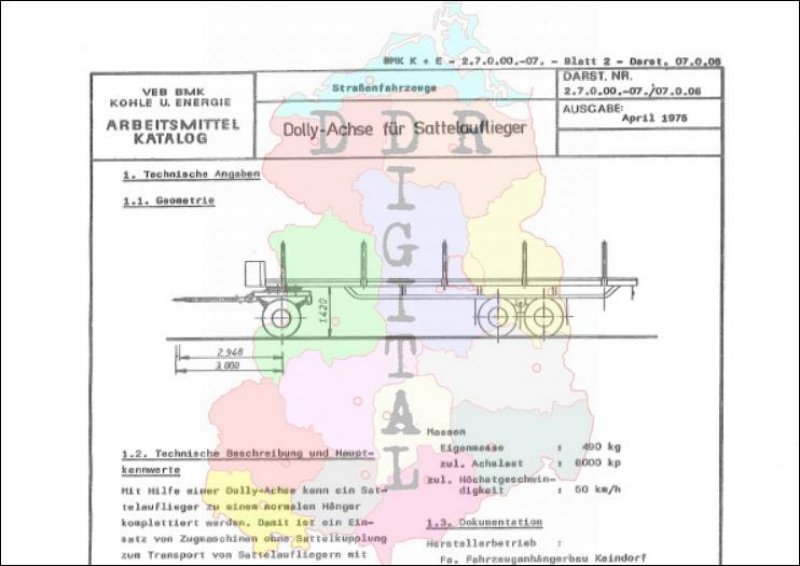 Dolly-Achse für Sattelauflieger
