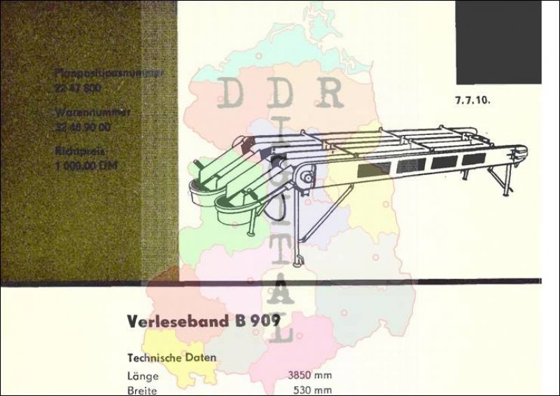 Verleseband B 909