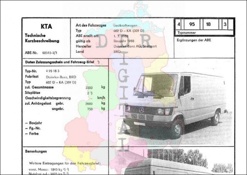 Lastkraftwagen 602 D - KA (309 D)
