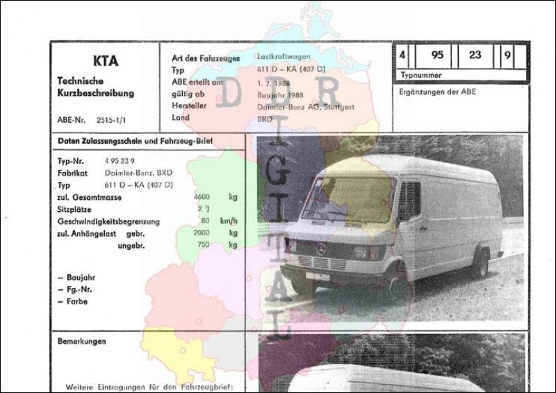 Lastkraftwagen 611 D - KA (407 D)