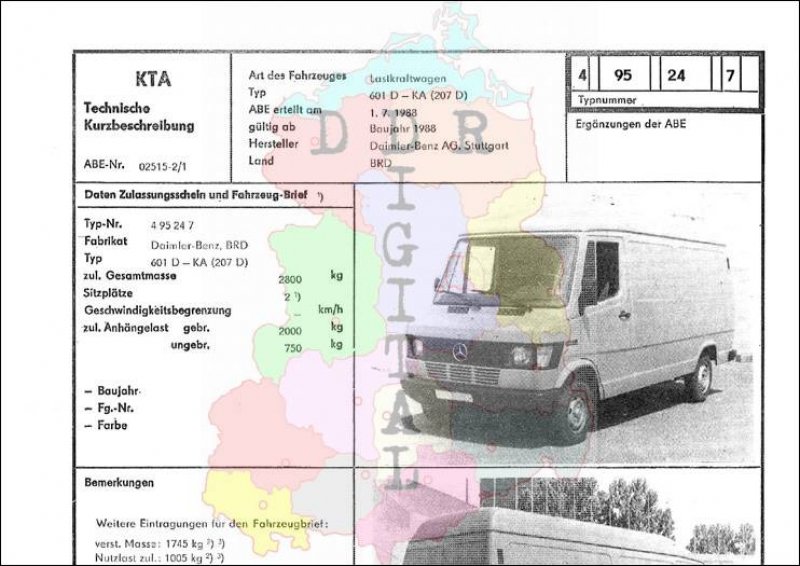 Lastkraftwagen 601 D - KA (207 D)