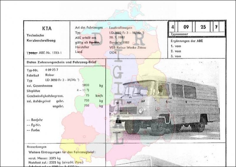 Lastkraftwagen LD 3000 Fr 3 - M/Mz - Extra-Inl.