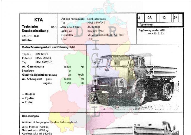 Lastkraftwagen MAS 5549/D