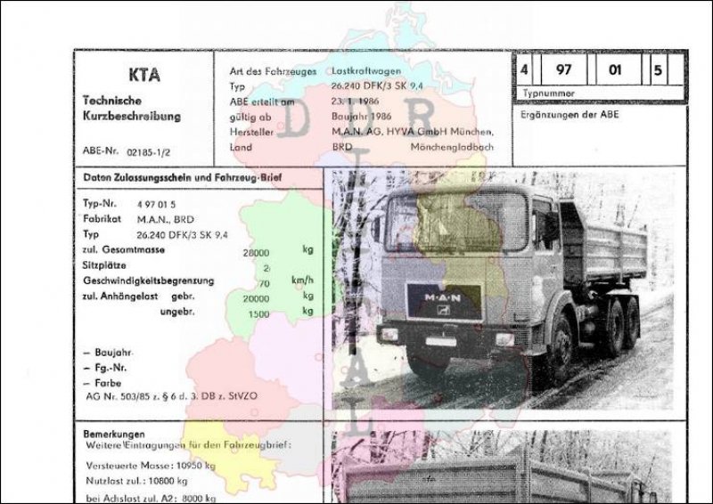 Lastkraftwagen 26.240 DFK/3 SK 9.4