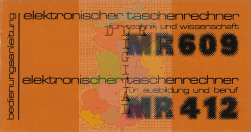 elektronischer Taschenrechner für Technik und Wissenschaft MR 609, für Ausbildung und Beruf MR 412