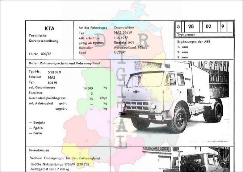 Zugmaschine MAS 504 W