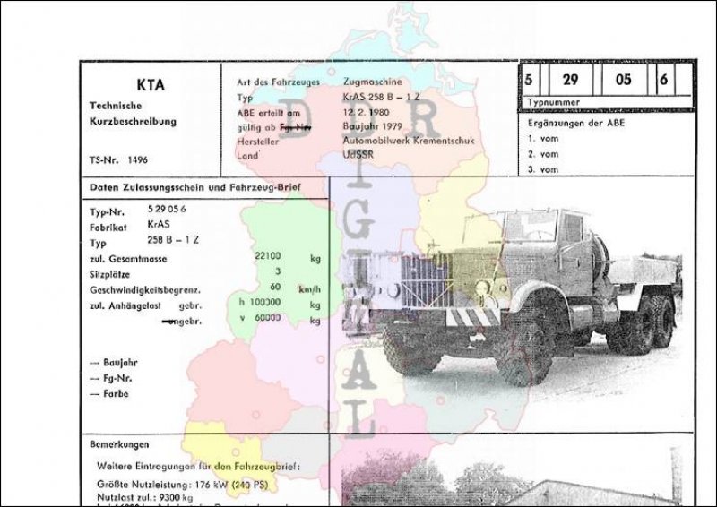 Zugmaschine KrAS 258 B - 1 Z