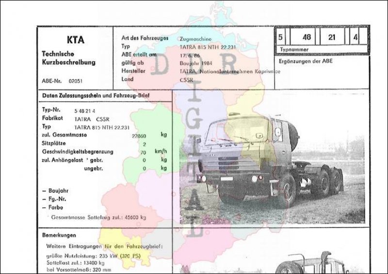 Zugmaschine TATRA 815 NTH 22.231