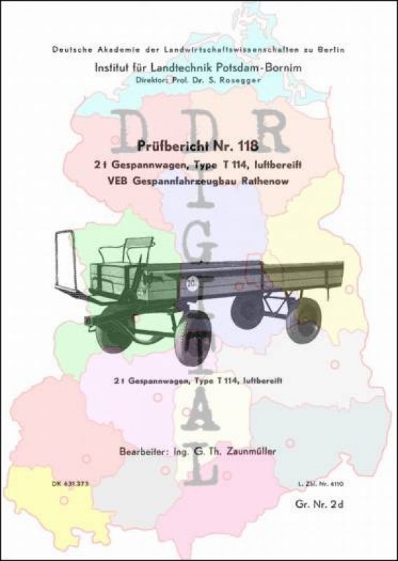 2 t Gespannwagen, Type T 114, luftbereift
