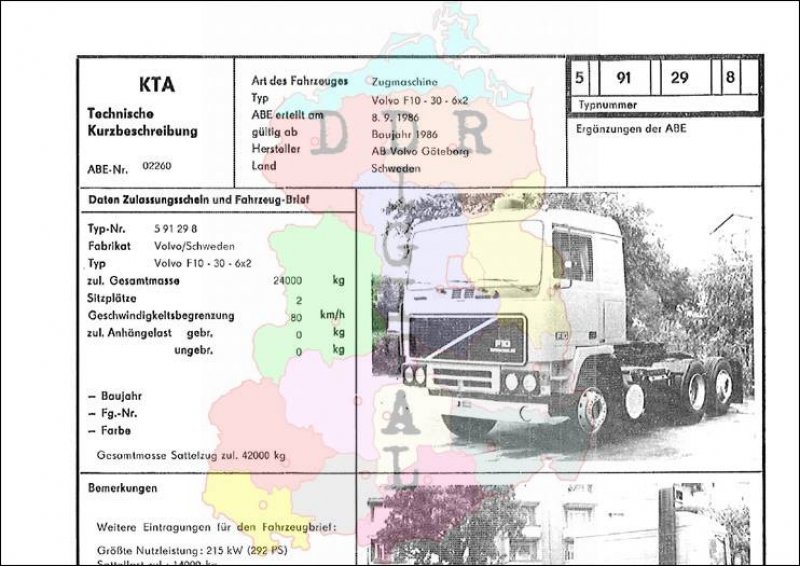 Zugmaschine Volvo F10 - 30 - 6x2