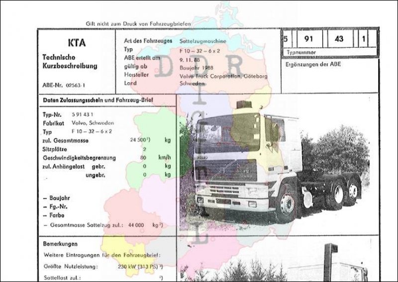 Sattelzugmaschine F10 - 32 - 6 x 2