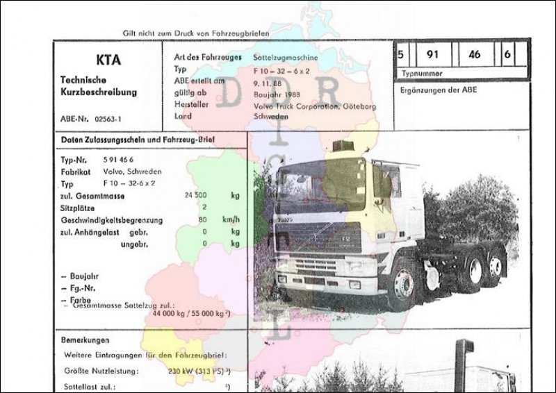 Sattelzugmaschine F10 - 32 - 6 x 2