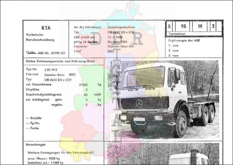 Sattelzugmaschine DB 2633 S/6 x 4/32