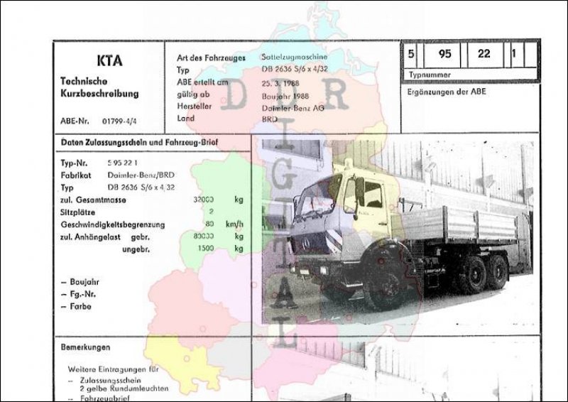 Sattelzugmaschine DB 2636 S/6 x 4/32