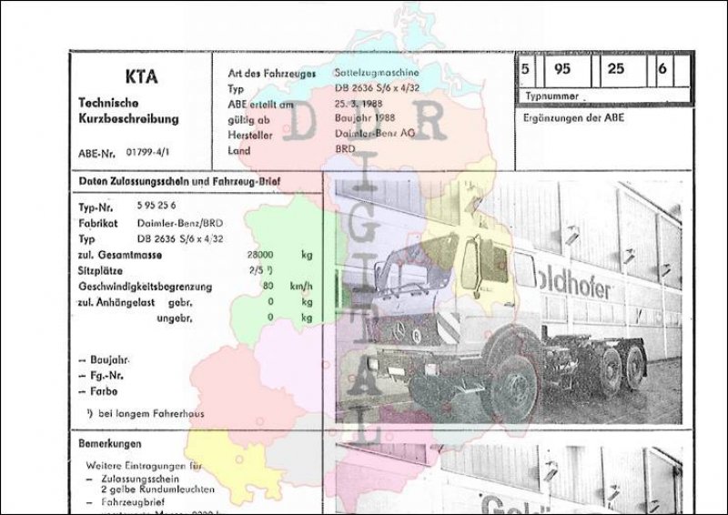 Sattelzugmaschine DB 2636 S/6 x 4/32