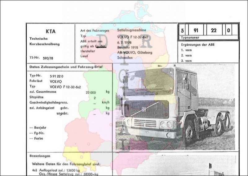 Sattelzugmaschine Volvo F 12-38-6x2