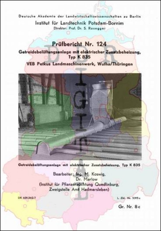 Getreidebelüftungsanlage mit elektrischer Zusatzheizung Typ K 835