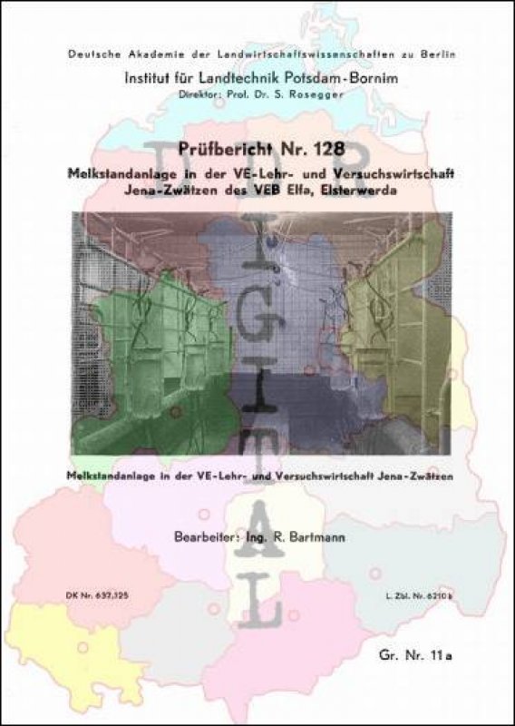 Melkstandanlage in der VE-Lehr- und Versuchswirtschaft Jena-Zwätzen