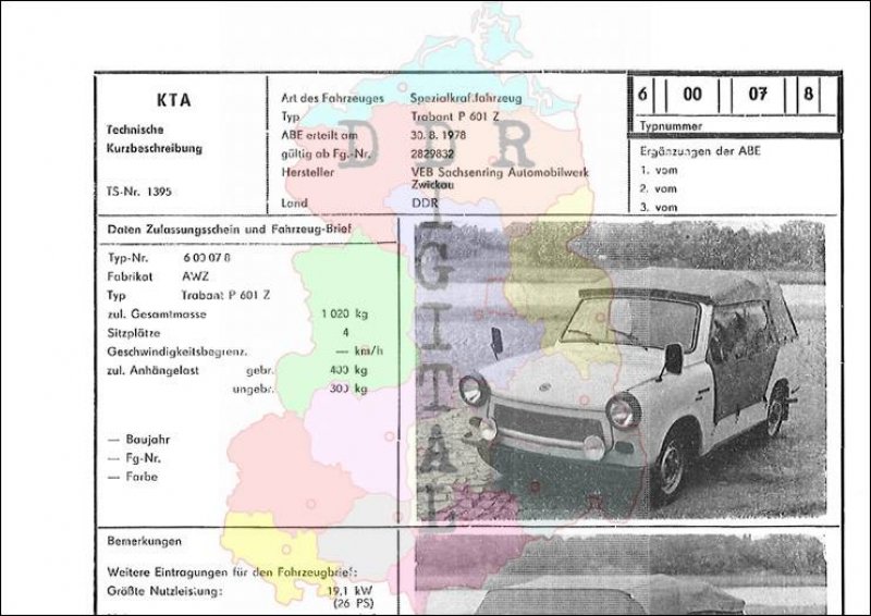 Spezialkraftfahrzeug Trabant P 601 Z
