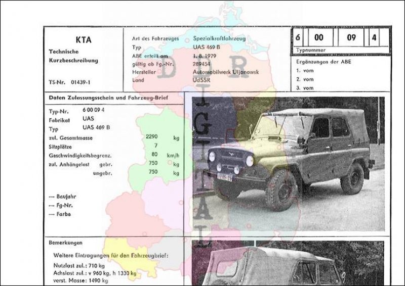 Spezialkraftfahrzeug UAZ 469 B