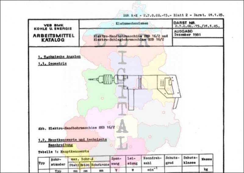 Elektro-Handbohrmaschine EHB 16/ 2 und Elektro-Schlagbohrmaschine ESB 16/2