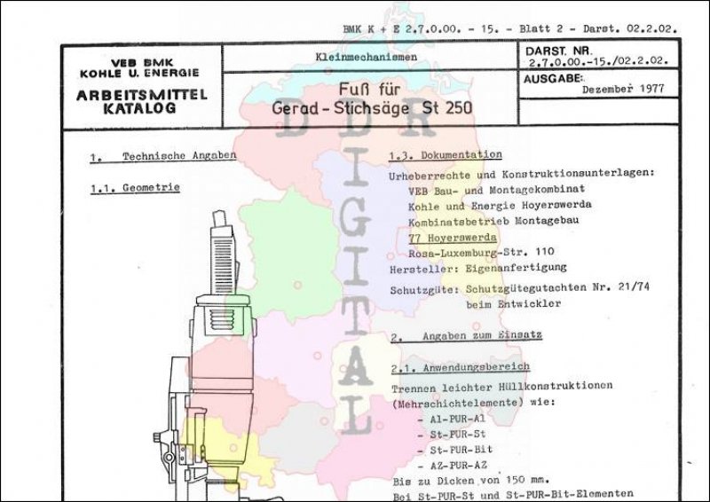 Fuß für Gerad - Stichsäge St 250